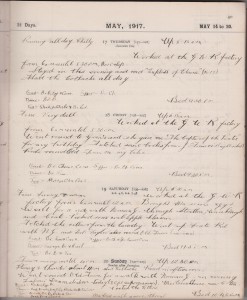 Extract from May 1917